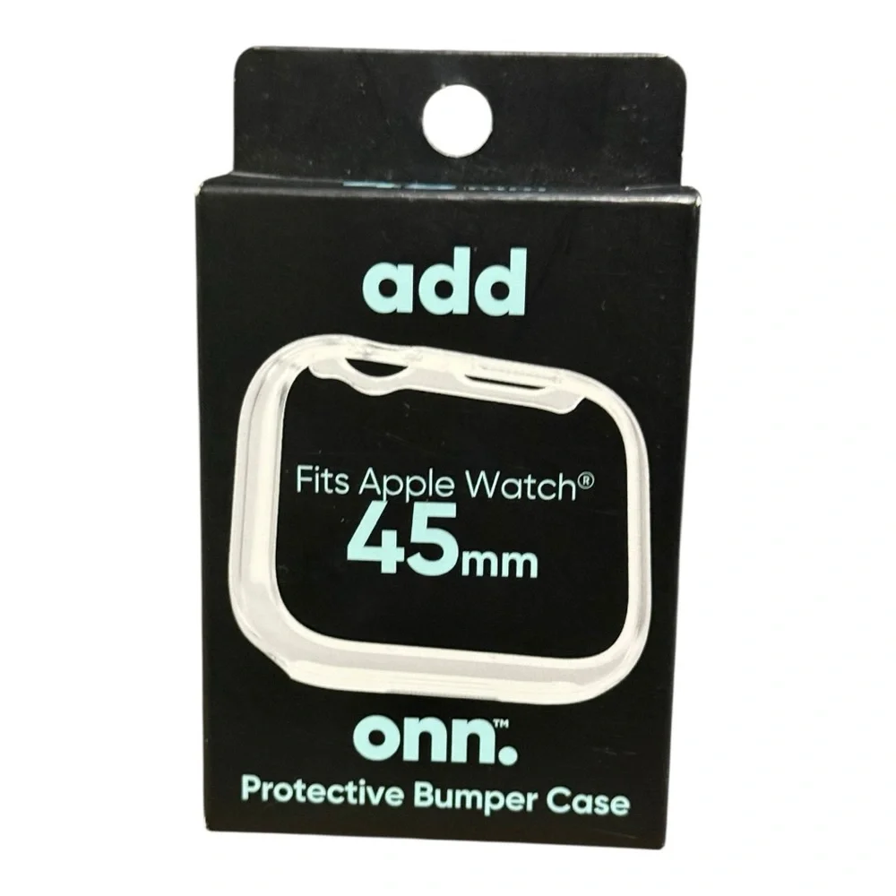 Onn 45mm Clear Protective Apple Watch Bumper Case NWT